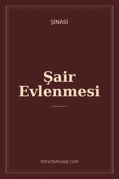 Şair Evlenmesi kitap kapağı - Şinasi